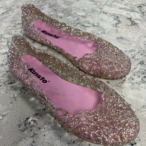 Women's Glitter Flats - Pink